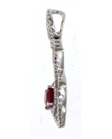 OVAL RUBY DIAMOND PENDANT (TP2434)