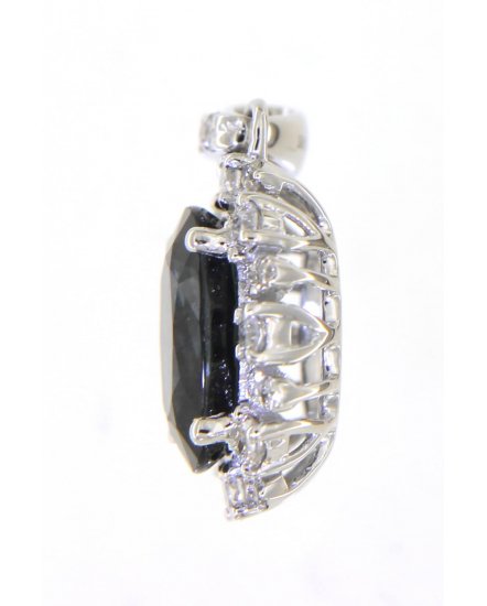 OVAL SAPPHIRE DIAMOND PENDANT (TP2440)