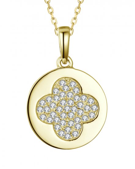 CLOVER STYLE ROUND DIAMOND PENDANT (TP2444)