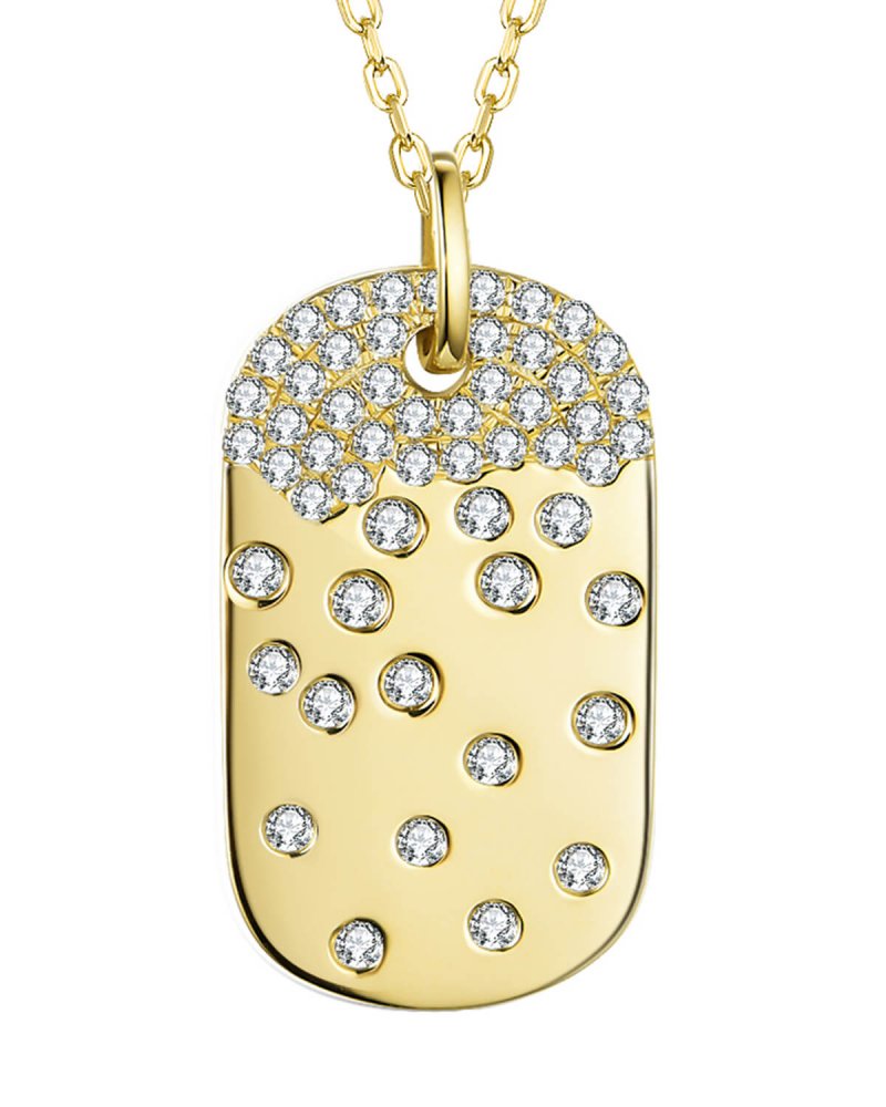 DOG TAG DIAMOND PENDANT (TP2446)