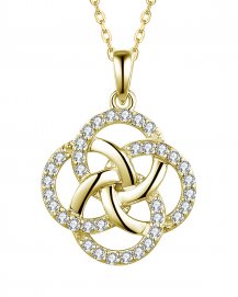 CLOVER FIVE FOLD CELTIC DIAMOND PENDANT (TP2478)