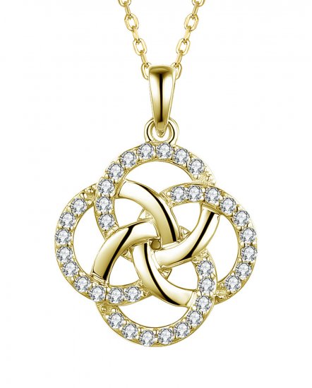 CLOVER FIVE FOLD CELTIC DIAMOND PENDANT (TP2478)