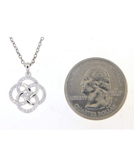 CLOVER FIVE FOLD CELTIC DIAMOND PENDANT (TP2478)