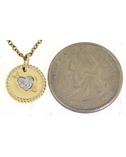 HEART SHAPE ROUND DIAMOND PENDANT (TP2489)