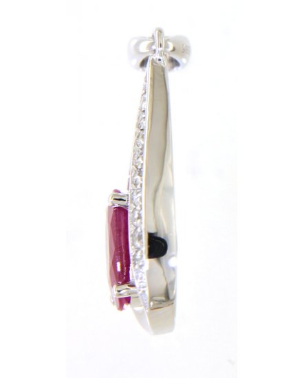 OVAL RUBY DIAMOND PENDANT (TP2493)