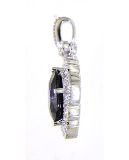 OVAL SAPPHIRE DIAMOND PENDANT (TP2512)