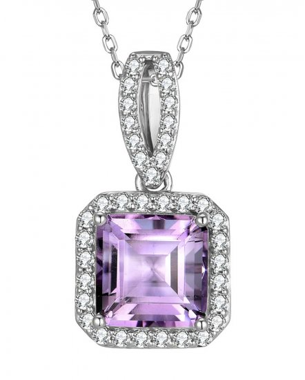 AMETHYST DIAMOND PENDANT (TP2518)