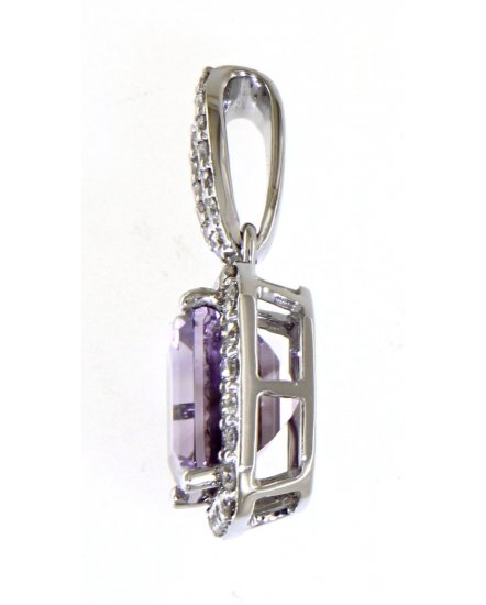 AMETHYST DIAMOND PENDANT (TP2518)