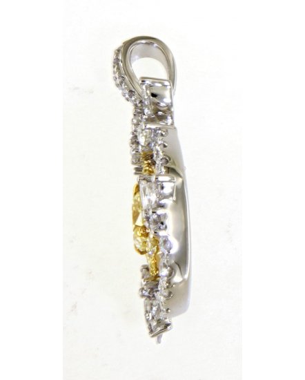 MULTI TONE PEAR DIAMOND PENDANT (TP2523)