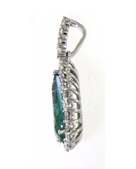 PEAR EMERALD DIAMOND PENDANT (TP2531)