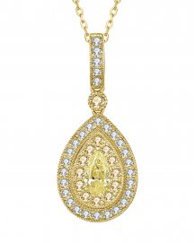 MULTI TONE PEAR DIAMOND PENDANT (TP2536)