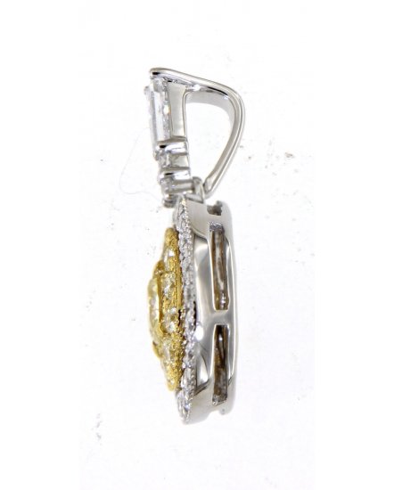 MULTI TONE OVAL DIAMOND PENDANT (TP2541)