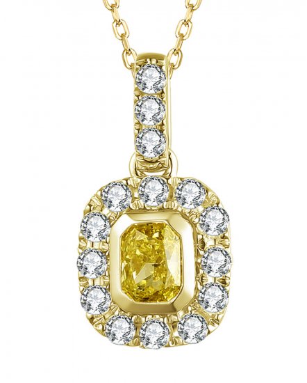 MULTI TONE RADIANT DIAMOND PENDANT (TP2545)