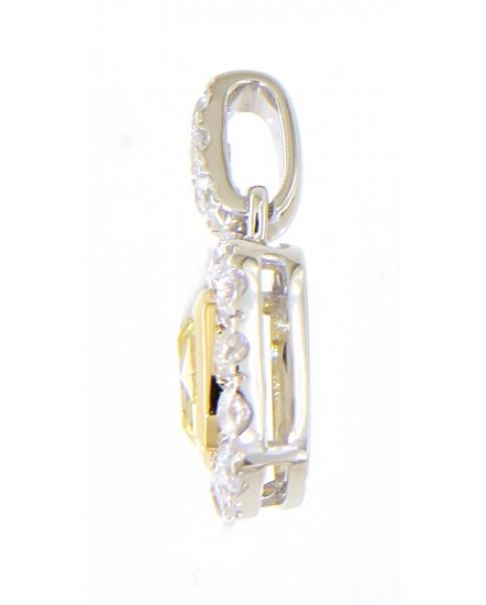 MULTI TONE RADIANT DIAMOND PENDANT (TP2545)