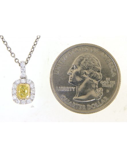 MULTI TONE RADIANT DIAMOND PENDANT (TP2545)