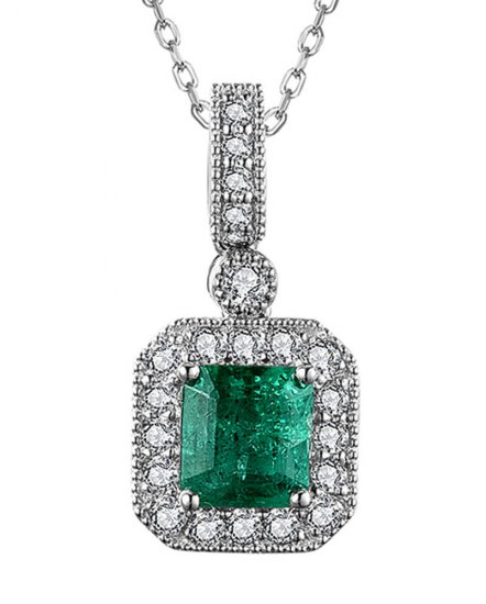 EMERALD CUT DIAMOND PENDANT (TP2558)