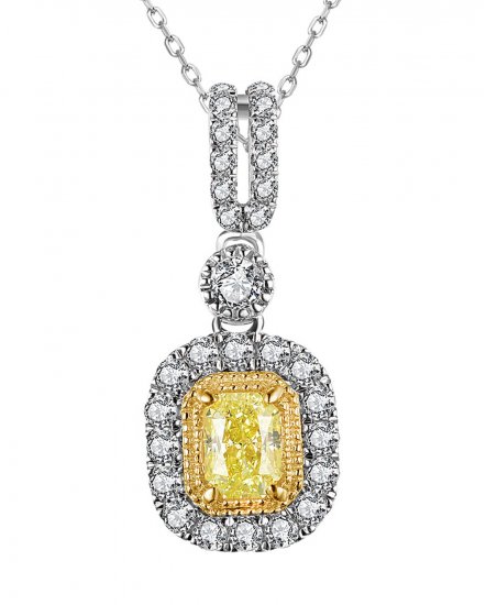 MULTI TONE RADIANT DIAMOND PENDANTT (TP2562)