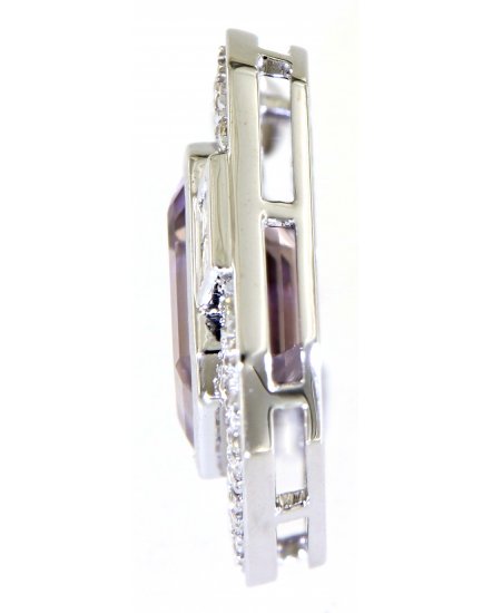AMETHYST DIAMOND PENDANT (TP2574)
