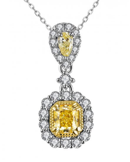 MULTI TONE RADIANT DIAMOND PENDANT (TP2576)