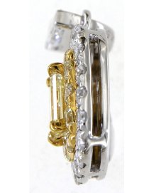 MULTI TONE RADIANT DIAMOND PENDANT (TP2576)