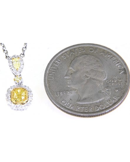 MULTI TONE RADIANT DIAMOND PENDANT (TP2576)