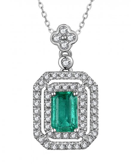 EMERALD CUT DIAMOND PENDANT (TP2589)