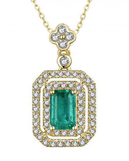 EMERALD CUT DIAMOND PENDANT (TP2589)