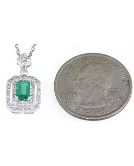 EMERALD CUT DIAMOND PENDANT (TP2589)