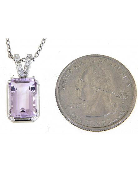 AMETHYST DIAMOND PENDANT (TP2591)