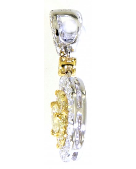 MULTI TONE PEAR DIAMOND PENDANT (TP2593)