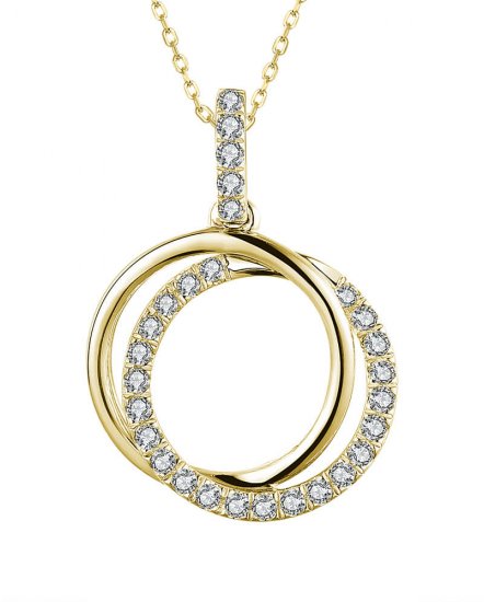 INTER LINKED STYLE ROUND DIAMOND PENDANT (TP2605)