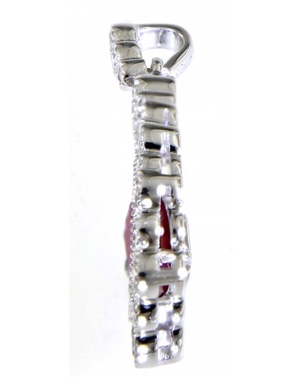 OVAL RUBY DIAMOND PENDANT (TP2632)