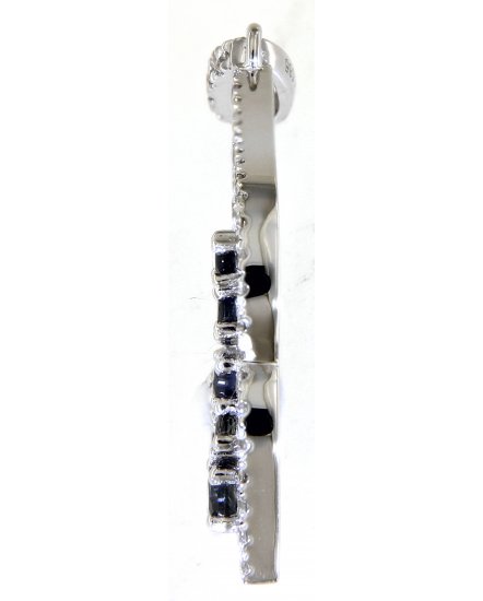 LEAF STYLE COLORED STONE DIAMOND PENDANT (TP2645)