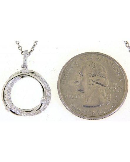 INTER LINKED STYLE ROUND DIAMOND PENDANT  (TP2681)