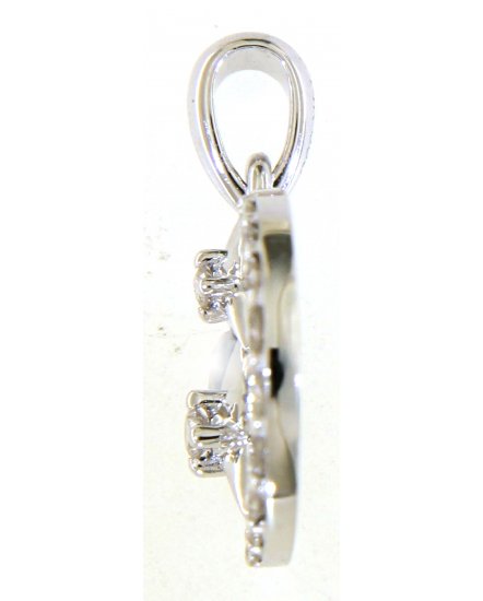 CRESCENT MOON NORTH STAR DIAMOND PENDANT (TP2683)