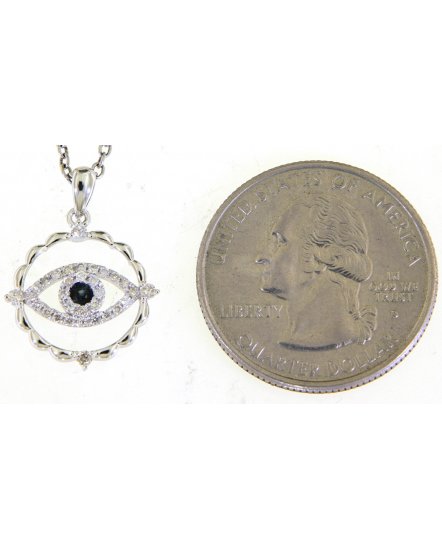 EVIL EYE SAPPHIRE DIAMOND PENDANT (TP2686)