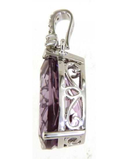 PEAR AMETHYST DIAMOND PENDANT (TP2716)