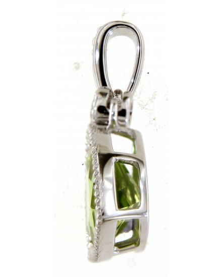 TRIANGLE SHAPE PERIDOT DIAMOND PENDANT (TP2717)