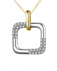 OPEN SQUARE DIAMOND PENDANT (TP2732)