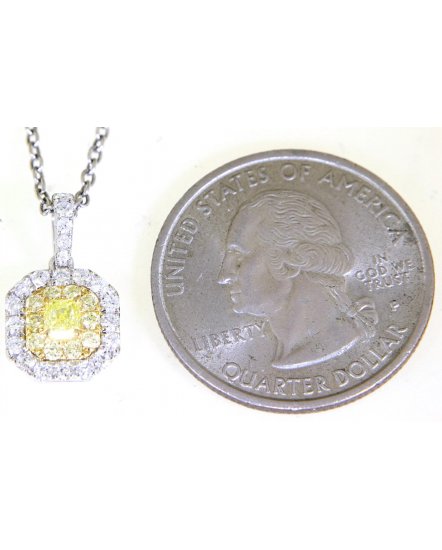 MULTI TONE RADIANT DIAMOND PENDANT (TP2746)