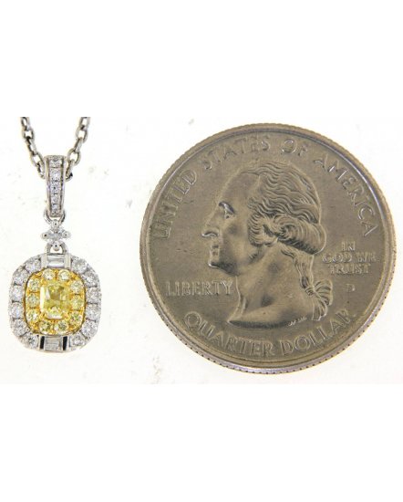 MULTI TONE CUSHION DIAMOND PENDANT (TP2761)