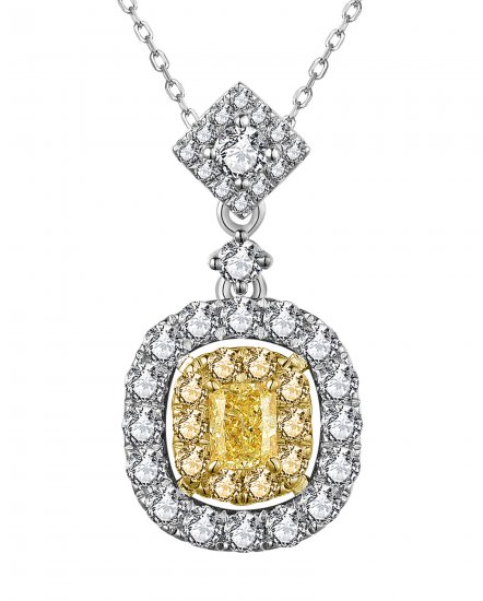 MULTI TONE RADIANT DIAMOND PENDANT (TP2765)