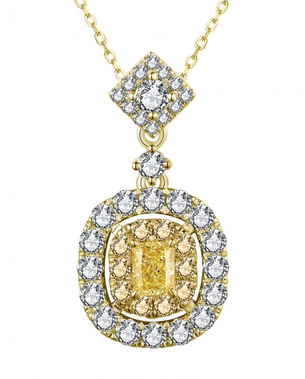 MULTI TONE RADIANT DIAMOND PENDANT (TP2765)