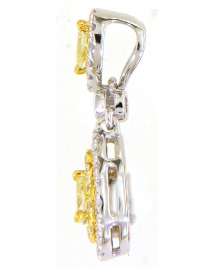 MULTI TONE PEAR DIAMOND PENDANT (TP2766)