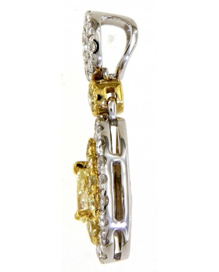 MULTI TONE PEAR DIAMOND PENDANT (TP2767)