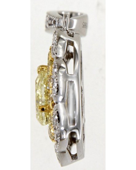 MULTI TONE PEAR DIAMOND PENDANT (TP2769)