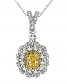MULTI TONE RADIANT DIAMOND PENDANT (TP2773)