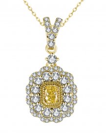 MULTI TONE RADIANT DIAMOND PENDANT (TP2773)