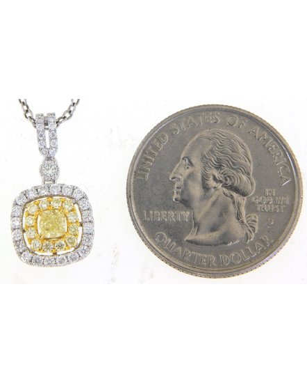 MULTI TONE CUSHION DIAMOND PENDANT (TP2774)