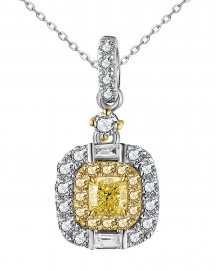 MULTI TONE CUSHION DIAMOND PENDANT (TP2776)